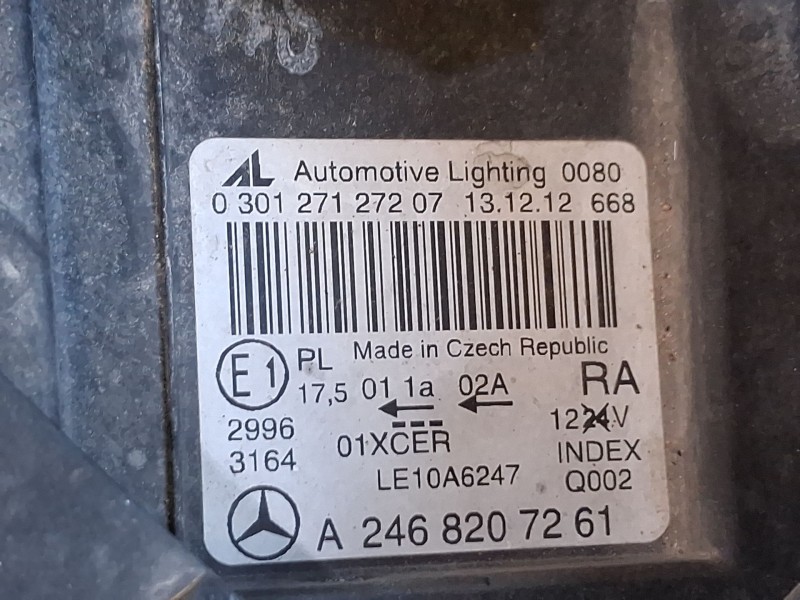 Recambio de faro derecho para mercedes-benz clase b sports tourer (w246, w242) b 180 cdi (246.200) referencia OEM IAM A246820023