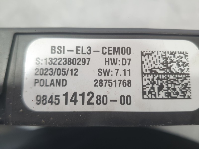 Recambio de caja reles / fusibles para citroën jumpy iii furgoneta (v_) 1.5 bluehdi 100 referencia OEM IAM 9810295780 BSI 