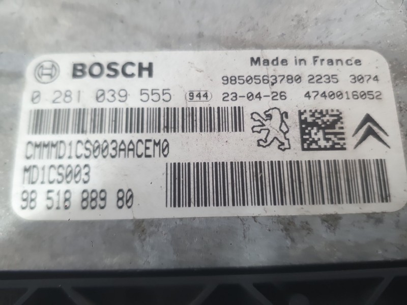 Recambio de centralita motor uce para citroën jumpy iii furgoneta (v_) 1.5 bluehdi 100 referencia OEM IAM   