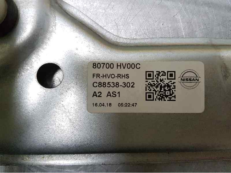 Recambio de elevalunas delantero derecho para nissan qashqai (j11) tekna referencia OEM IAM 80700HV00C C88538302 ELECTRICO 6 PIN
