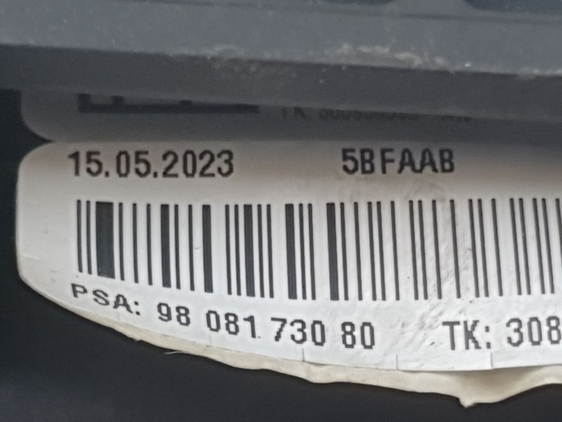 Recambio de kit airbag para citroën jumpy iii furgoneta (v_) 1.5 bluehdi 100 referencia OEM IAM 98285989ZD C/SALPICADERO Y PRETE