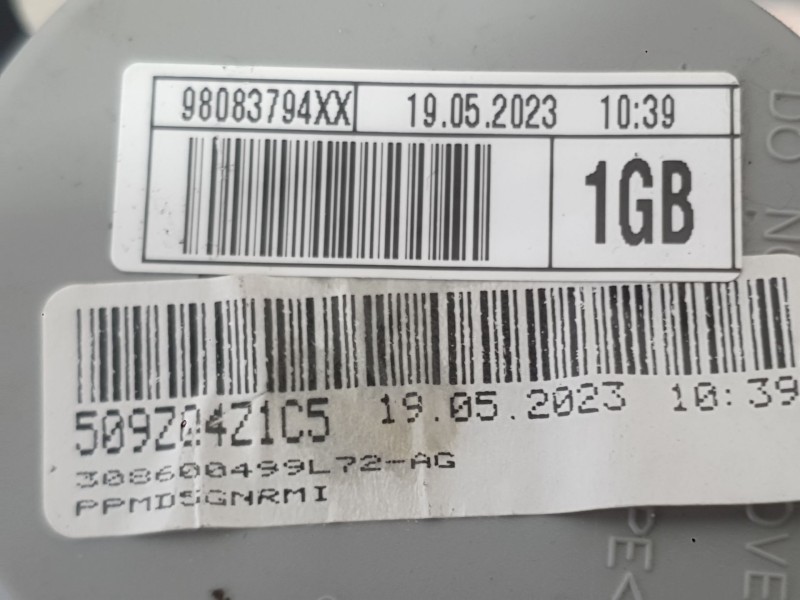 Recambio de kit airbag para citroën jumpy iii furgoneta (v_) 1.5 bluehdi 100 referencia OEM IAM 98285989ZD C/SALPICADERO Y PRETE
