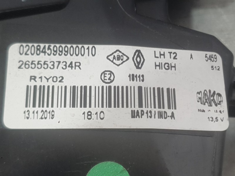 Recambio de piloto trasero izquierdo interior para renault captur ii (hf_) tce 100 (hfmt) referencia OEM IAM 265553734R LED 