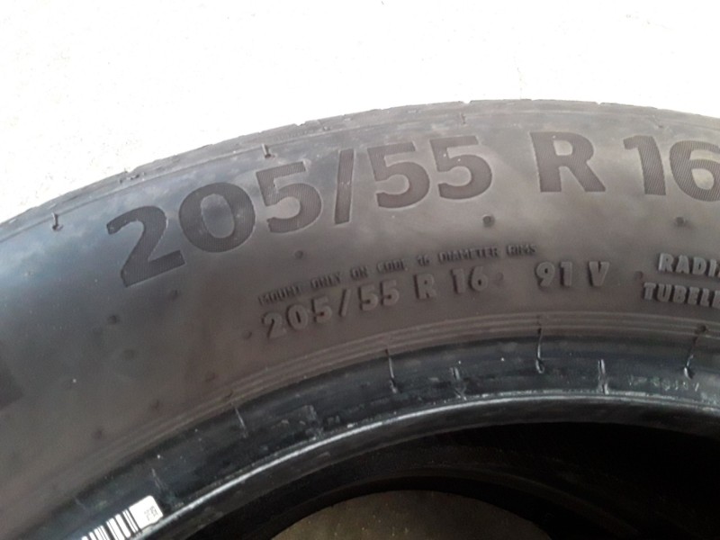 Recambio de neumatico pareja para neumaticos reutilizados - referencia OEM IAM 205551691V CONTINENTAL 205/55/16/91V