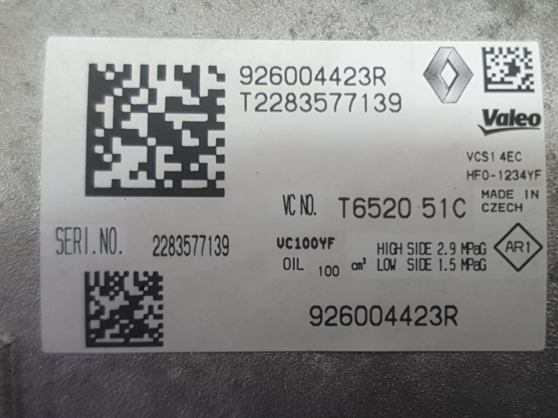 Recambio de compresor aire acondicionado para renault clio v (b7_) 1.0 lpg (b7mt) referencia OEM IAM 926007868R  