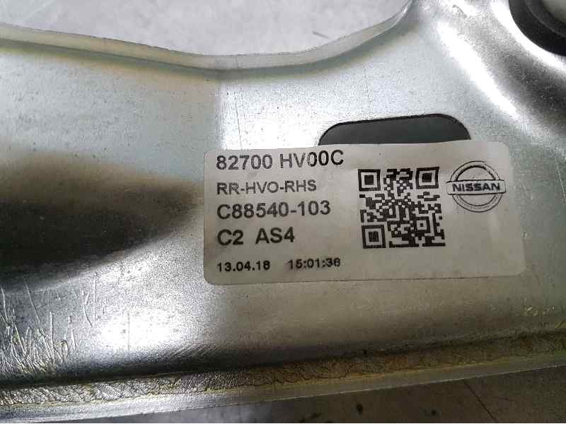 Recambio de elevalunas trasero derecho para nissan qashqai (j11) tekna referencia OEM IAM 82700HV00C C88540103 ELECTRICO 6 PINS