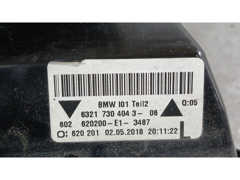 Recambio de piloto trasero izquierdo paragolpes para bmw i3 (i01) electric referencia OEM IAM 63217304043  