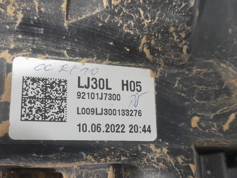 Recambio de faro izquierdo para kia xceed (cd) 1.0 t-gdi referencia OEM IAM 92101J7300 LJ30L 