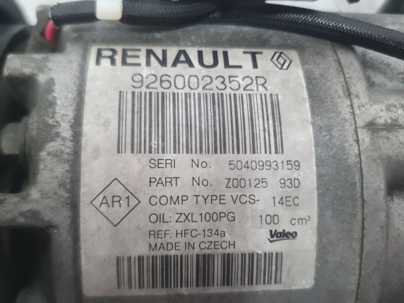 Recambio de compresor aire acondicionado para renault captur i (j5_, h5_) 1.5 dci 90 referencia OEM IAM 926002352R 926008468R 
