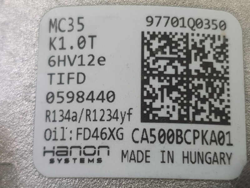 Recambio de compresor aire acondicionado para hyundai i20 iii (bc3, bi3) 1.0 t-gdi referencia OEM IAM 97701Q0300  