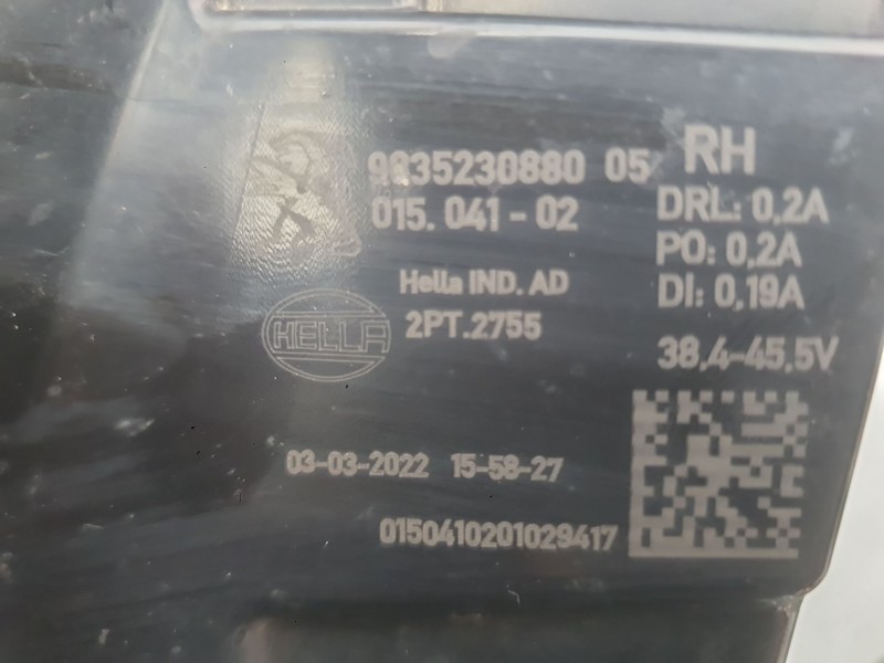 Recambio de piloto delantero derecho para peugeot 308 iii (fb_, fh_, fp_, f3_, fm_) bluehdi 130 (fbyhzl, fbyhzt) referencia OEM 