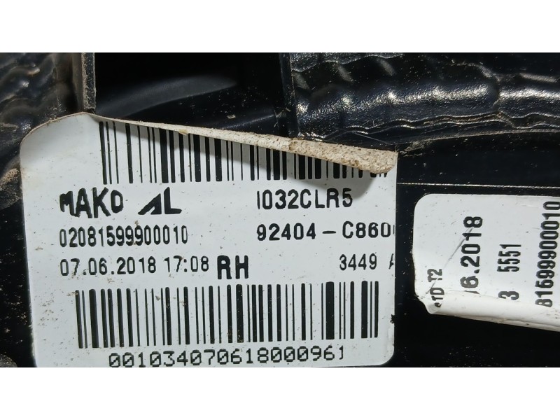 Recambio de piloto trasero derecho interior para hyundai i20 ii (gb, ib) 1.2 referencia OEM IAM 92404C8000  