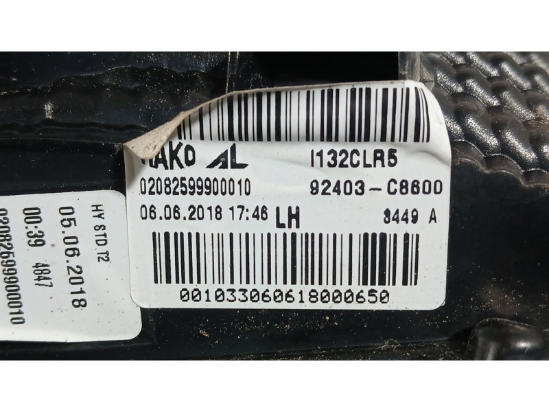 Recambio de piloto trasero izquierdo interior para hyundai i20 ii (gb, ib) 1.2 referencia OEM IAM 92403C8000  