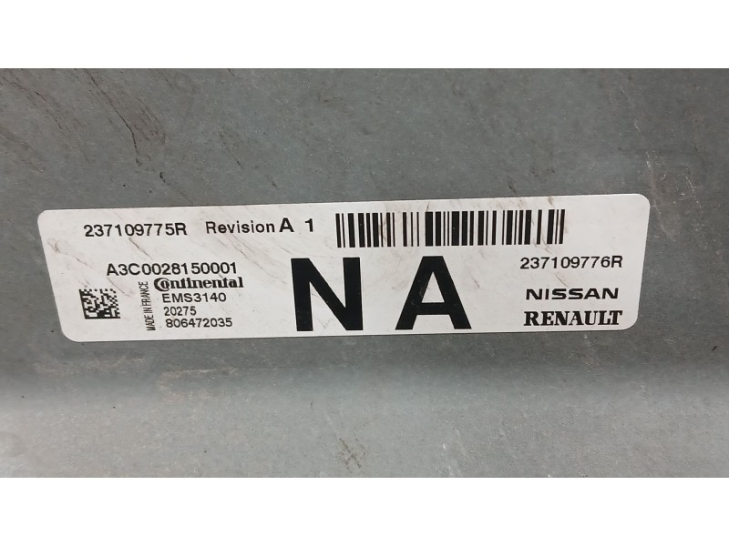 Recambio de centralita motor uce para dacia duster (hm_) 1.0 tce 100 (hmmt) referencia OEM IAM 237101245S  
