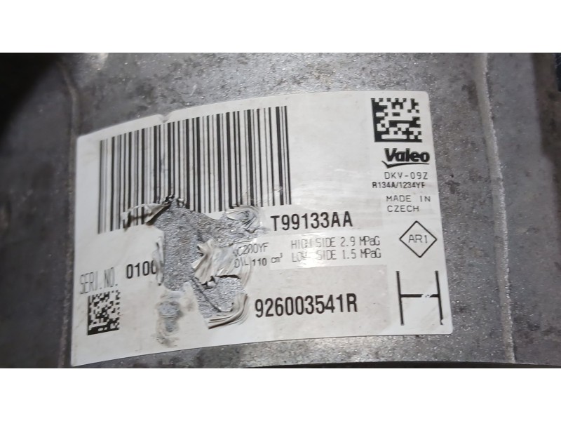 Recambio de compresor aire acondicionado para dacia duster (hm_) 1.0 tce 100 (hmmt) referencia OEM IAM 926008116R 926003541R 