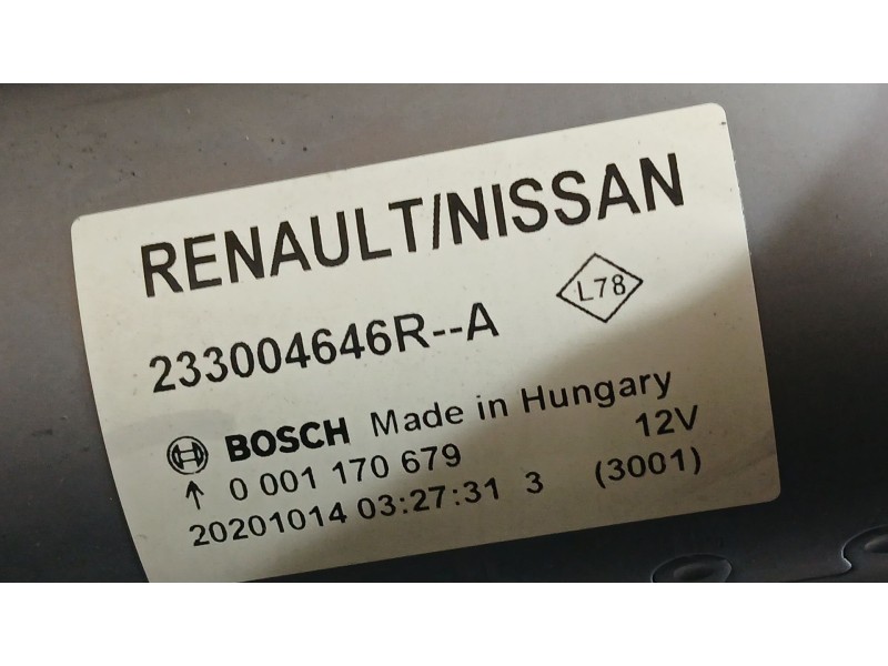Recambio de motor arranque para dacia duster (hm_) 1.0 tce 100 (hmmt) referencia OEM IAM 233008820R  