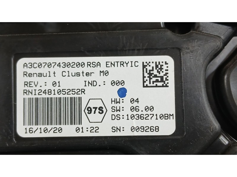 Recambio de cuadro instrumentos para dacia duster (hm_) 1.0 tce 100 (hmmt) referencia OEM IAM 248091937R  