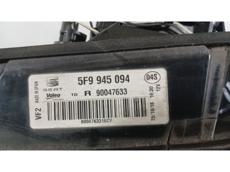 Recambio de piloto trasero derecho interior para seat leon st (5f8) 1.4 tgi referencia OEM IAM 5F9945094D  