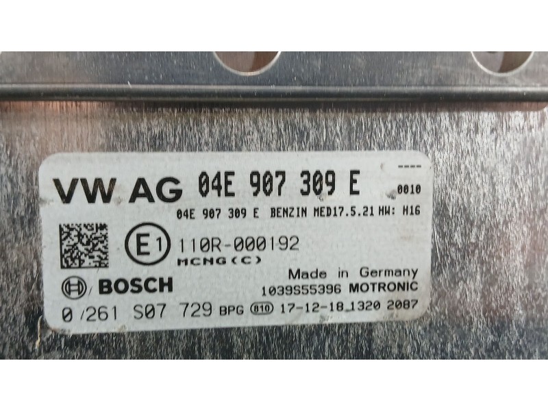 Recambio de centralita motor uce para seat leon st (5f8) 1.4 tgi referencia OEM IAM 04E906016ER  