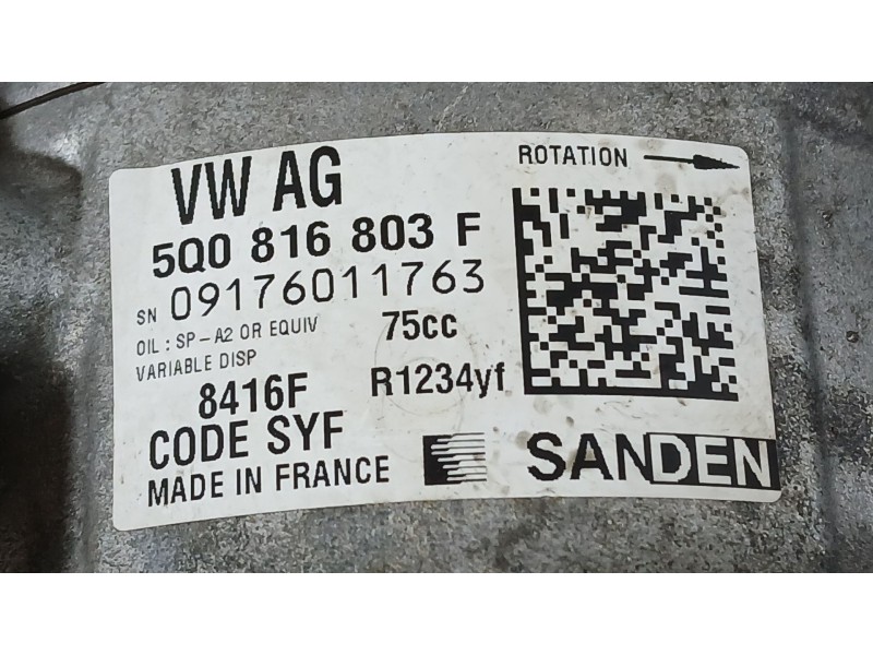 Recambio de compresor aire acondicionado para seat leon st (5f8) 1.4 tgi referencia OEM IAM   