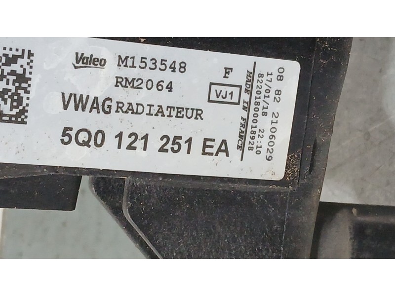 Recambio de radiador agua para seat leon st (5f8) 1.4 tgi referencia OEM IAM 5Q0121251EC  