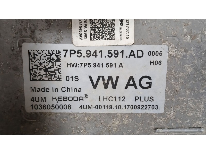 Recambio de centralita faro para seat leon st (5f8) 1.4 tgi referencia OEM IAM   