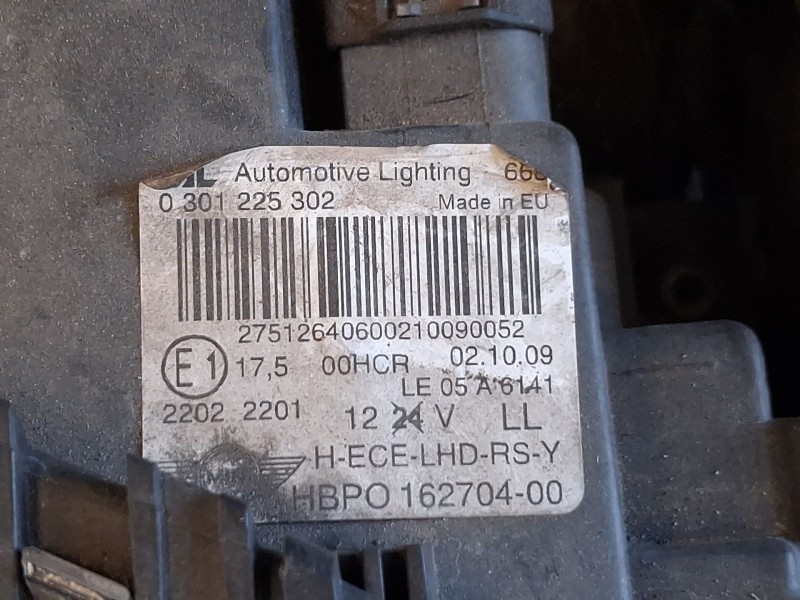 Recambio de faro derecho para mini mini (r56) one referencia OEM IAM 63122751264  