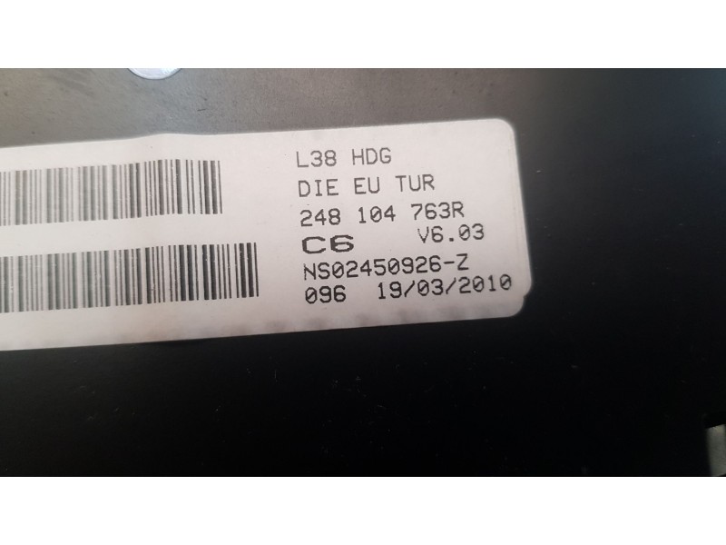 Recambio de cuadro instrumentos para renault fluence (l3_) 1.5 dci (l30b) referencia OEM IAM 248107963R  