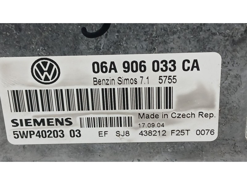 Recambio de centralita motor uce para volkswagen golf v (1k1) 1.6 referencia OEM IAM 06A906033CA  