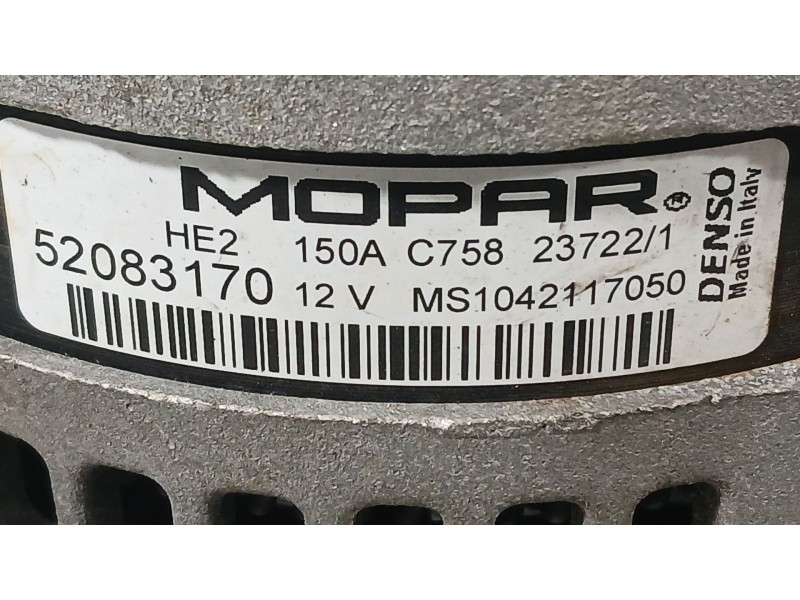 Recambio de alternador para fiat doblo cargo (263_) 1.6 d multijet referencia OEM IAM 52083168  