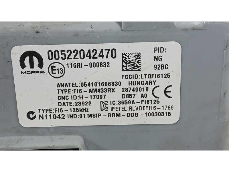Recambio de caja reles / fusibles para fiat doblo cargo (263_) 1.6 d multijet referencia OEM IAM   