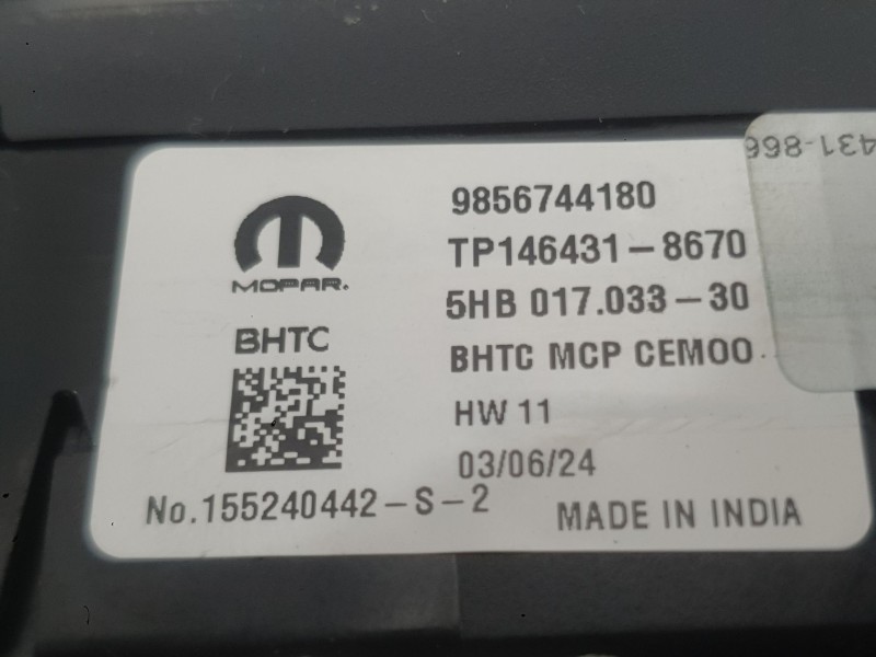 Recambio de mando calefaccion / aire acondicionado para citroën c3 iv 1.2 puretech referencia OEM IAM   