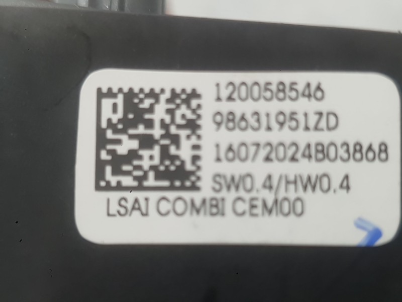 Recambio de mando luces y limpia para citroën c3 iv 1.2 puretech referencia OEM IAM 98631951ZD  