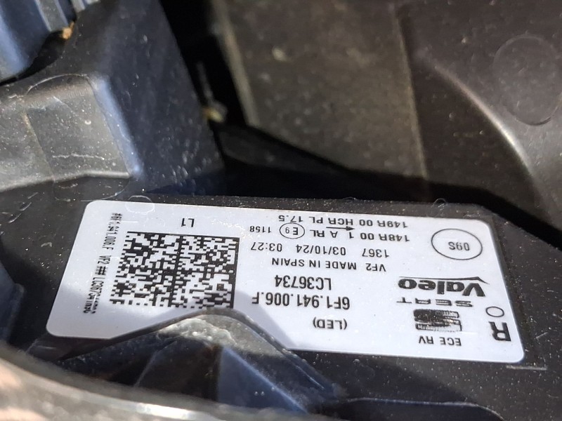Recambio de faro derecho para seat ibiza v (kj1, kjg) 1.0 tsi referencia OEM IAM 6F1941774A  