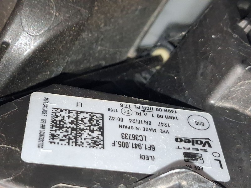 Recambio de faro izquierdo para seat ibiza v (kj1, kjg) 1.0 tsi referencia OEM IAM 6F1941773A  