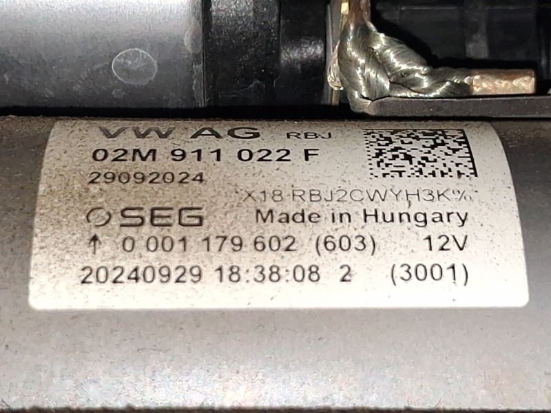 Recambio de motor arranque para seat ibiza v (kj1, kjg) 1.0 tsi referencia OEM IAM 02M911024J  