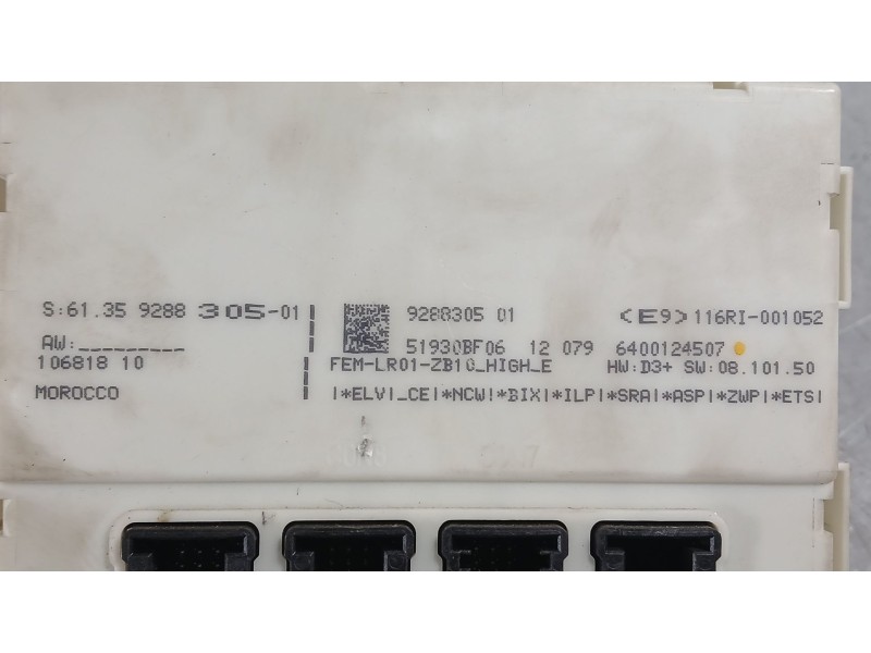 Recambio de caja reles / fusibles para bmw 1 (f20) 116 d referencia OEM IAM 61149259466  