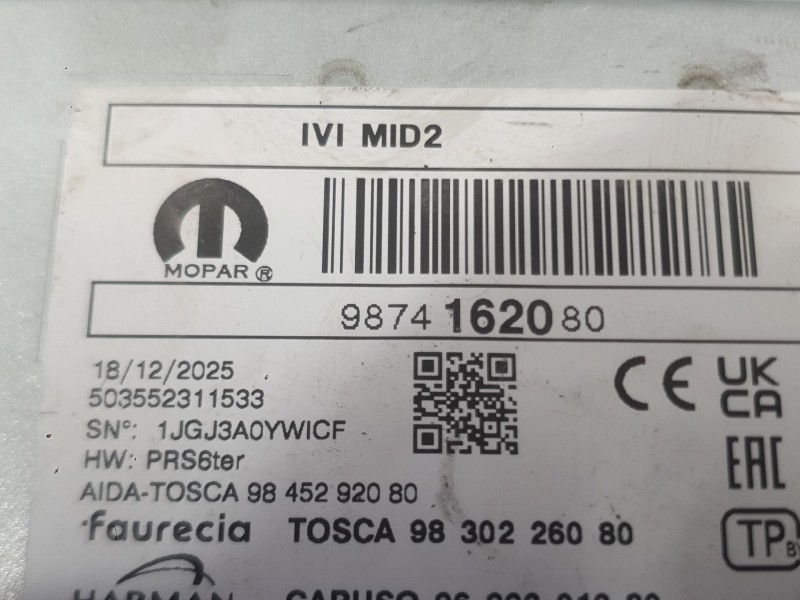 Recambio de sistema audio / radio para peugeot 2008 ii (us_, us-, uy_, uj_, ur_, uc_) 2008 1.2 hybrid referencia OEM IAM   