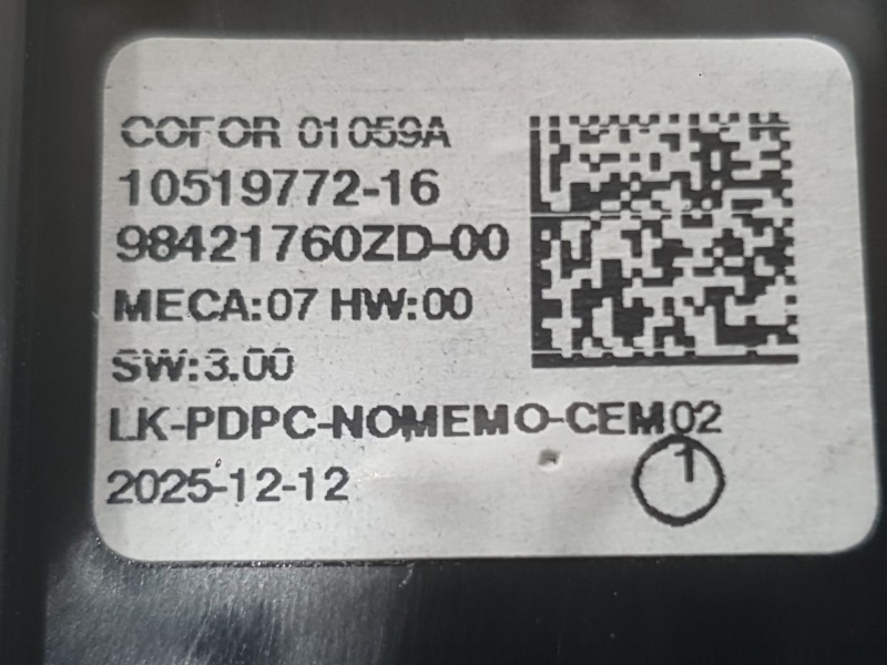 Recambio de mando elevalunas delantero izquierdo para peugeot 2008 ii (us_, us-, uy_, uj_, ur_, uc_) 2008 1.2 hybrid referencia 