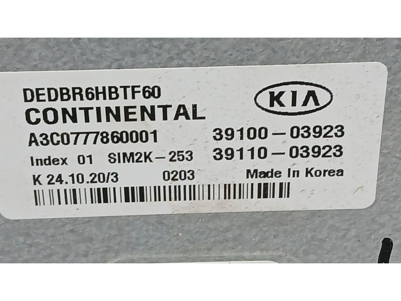 Recambio de centralita motor uce para kia niro i (de) 1.6 gdi hybrid referencia OEM IAM 391A503DF5  