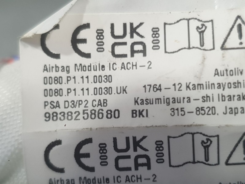 Recambio de airbag cortina delantero derecho para peugeot 2008 ii (us_, us-, uy_, uj_, ur_, uc_) 2008 1.2 hybrid referencia OEM 