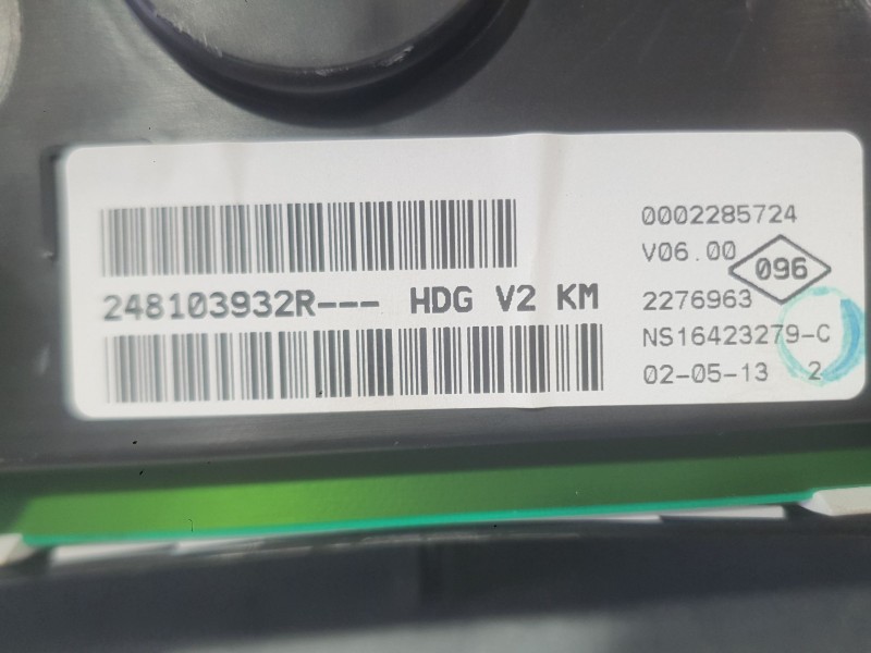 Recambio de cuadro instrumentos para dacia lodgy (js_) 1.5 dci referencia OEM IAM 248090244R  
