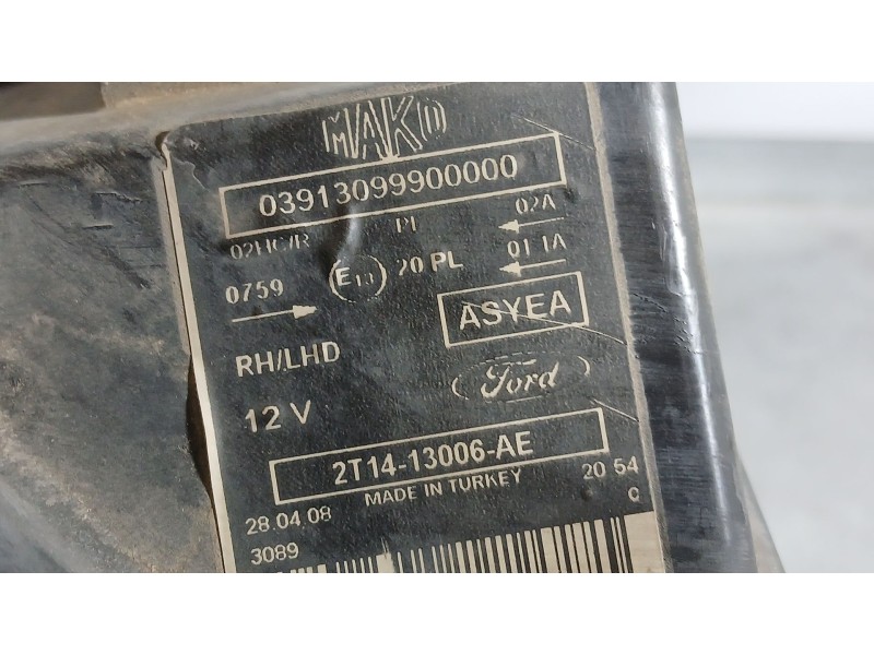 Recambio de faro derecho para ford tourneo connect 1.8 tdci referencia OEM IAM 1346497  