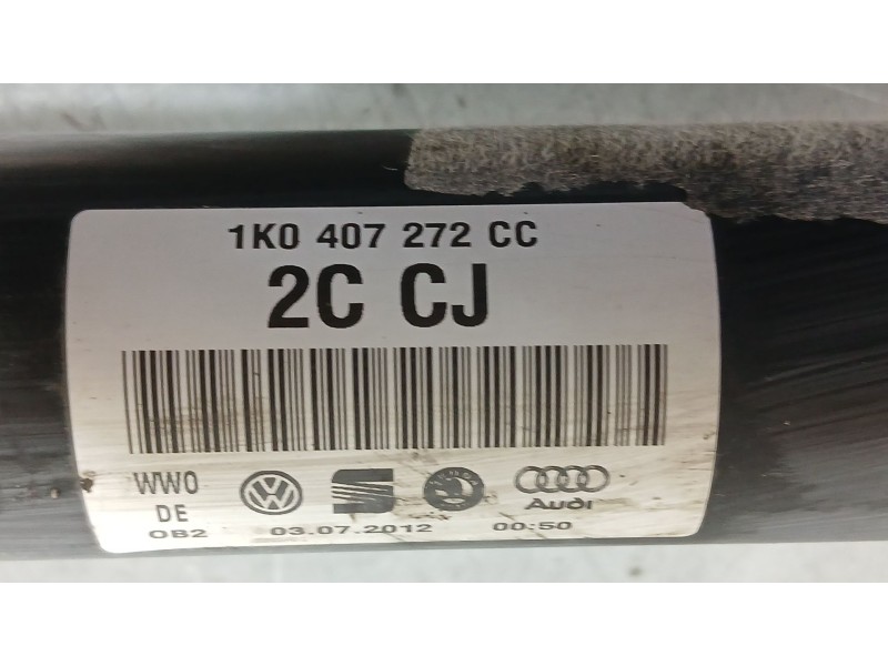 Recambio de transmision delantera derecha para seat leon (1p1) 1.6 tdi referencia OEM IAM 1K0407452GX 5Q0407272FF 