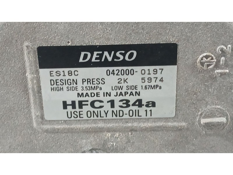 Recambio de compresor aire acondicionado para toyota prius (hw2) 1.5 hybrid (hw20) referencia OEM IAM 8837047010  