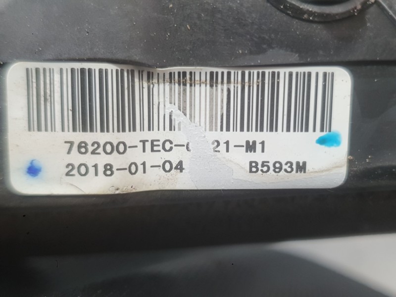 Recambio de retrovisor derecho para honda civic x hatchback (fc_, fk_) 1.0 vtec (fk6) referencia OEM IAM 76208TGLG22  ELECTRICO