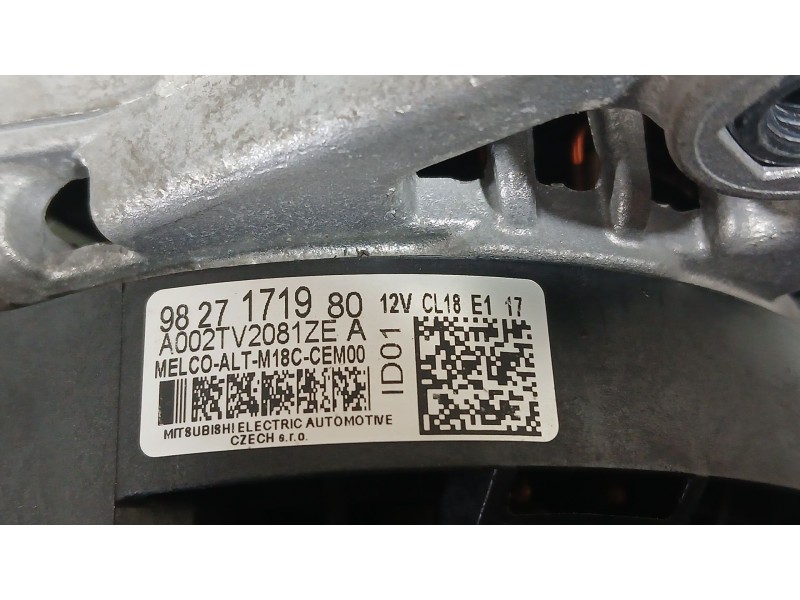 Recambio de alternador para peugeot rifter 1.5 bluehdi 100 referencia OEM IAM 9809391880  