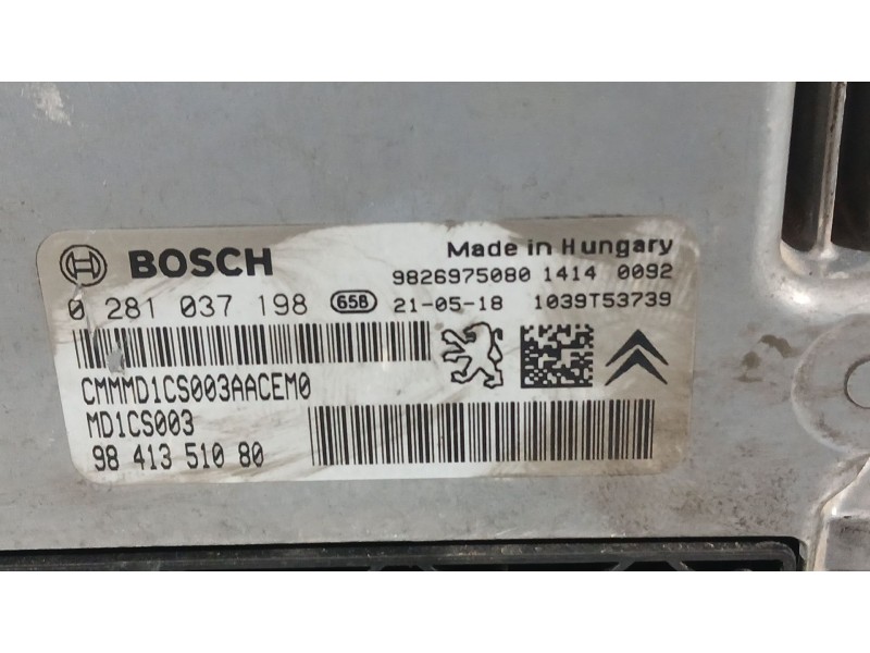 Recambio de centralita motor uce para peugeot rifter 1.5 bluehdi 100 referencia OEM IAM   