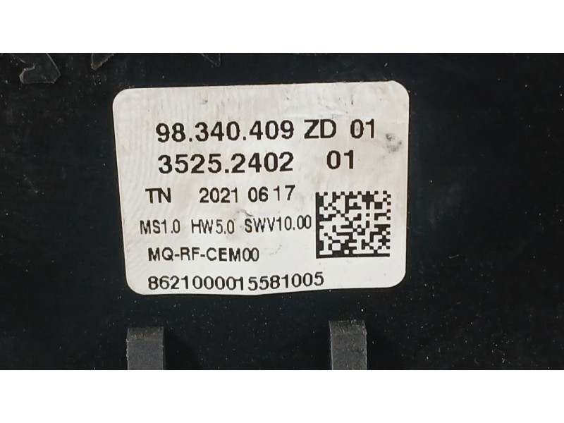 Recambio de mando climatizador para peugeot rifter 1.5 bluehdi 100 referencia OEM IAM 98340409ZD  