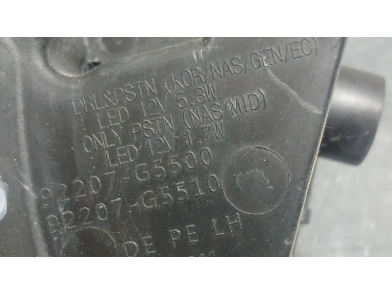 Recambio de piloto delantero izquierdo para kia niro i (de) 1.6 gdi hybrid referencia OEM IAM 92207G5500 LUZ DIA 